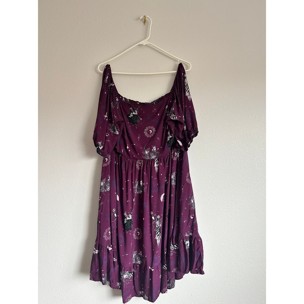Disney Her Universe Nightmare Before Christmas Jack Sally Purple Dress Womens 2X